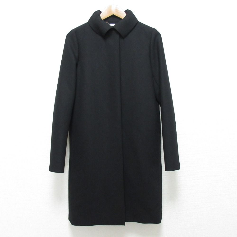 良品 Chloe クロエ ウール ステンカラーコート サイズ34 ブラック レディース 古着  USED