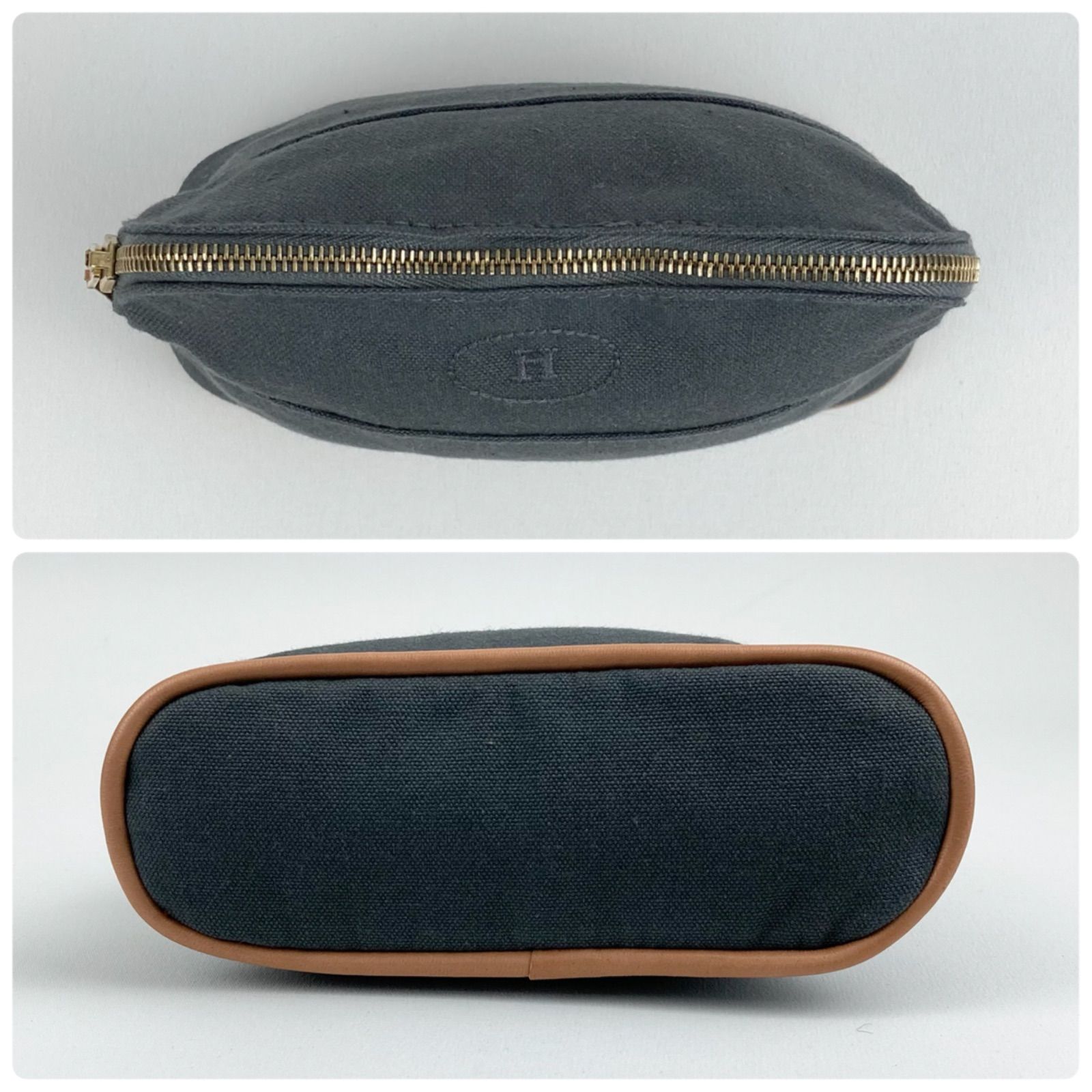 HERMES エルメス ボリード ポーチ ミニミニ コットンキャンバス