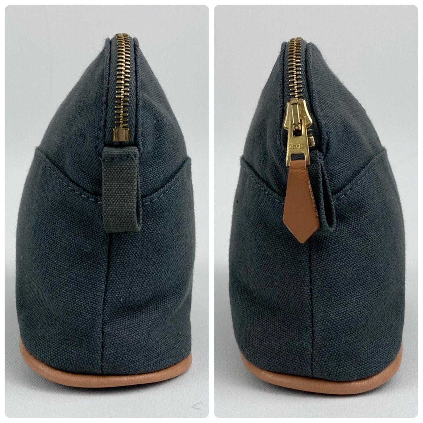 エルメス ボリードGM ショルダーバッグ Hロゴ刺繍 ブラック 希少 美品