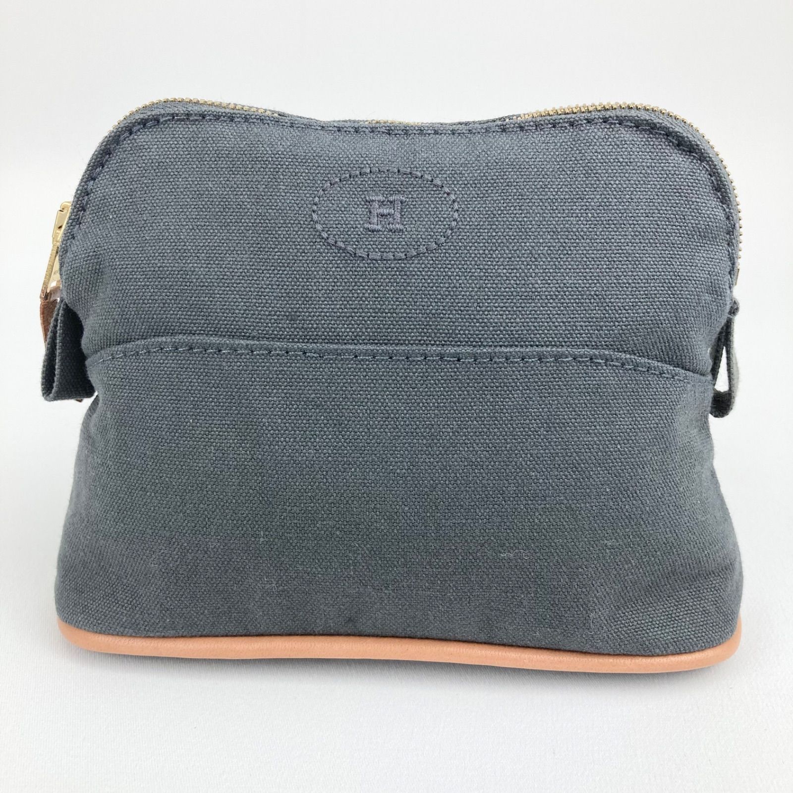 HERMES エルメス ボリード ポーチ ミニミニ コットンキャンバス 