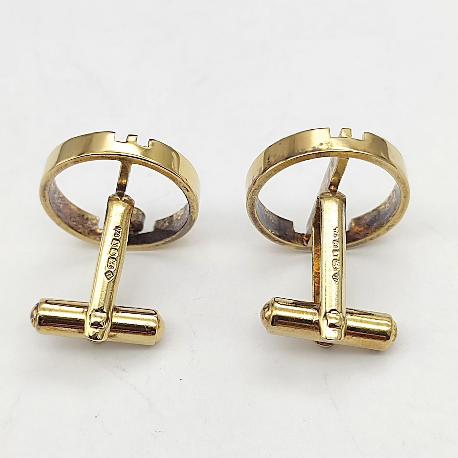 美品】Dunhill ダンヒル サークルデザイン カフスボタン SILVER