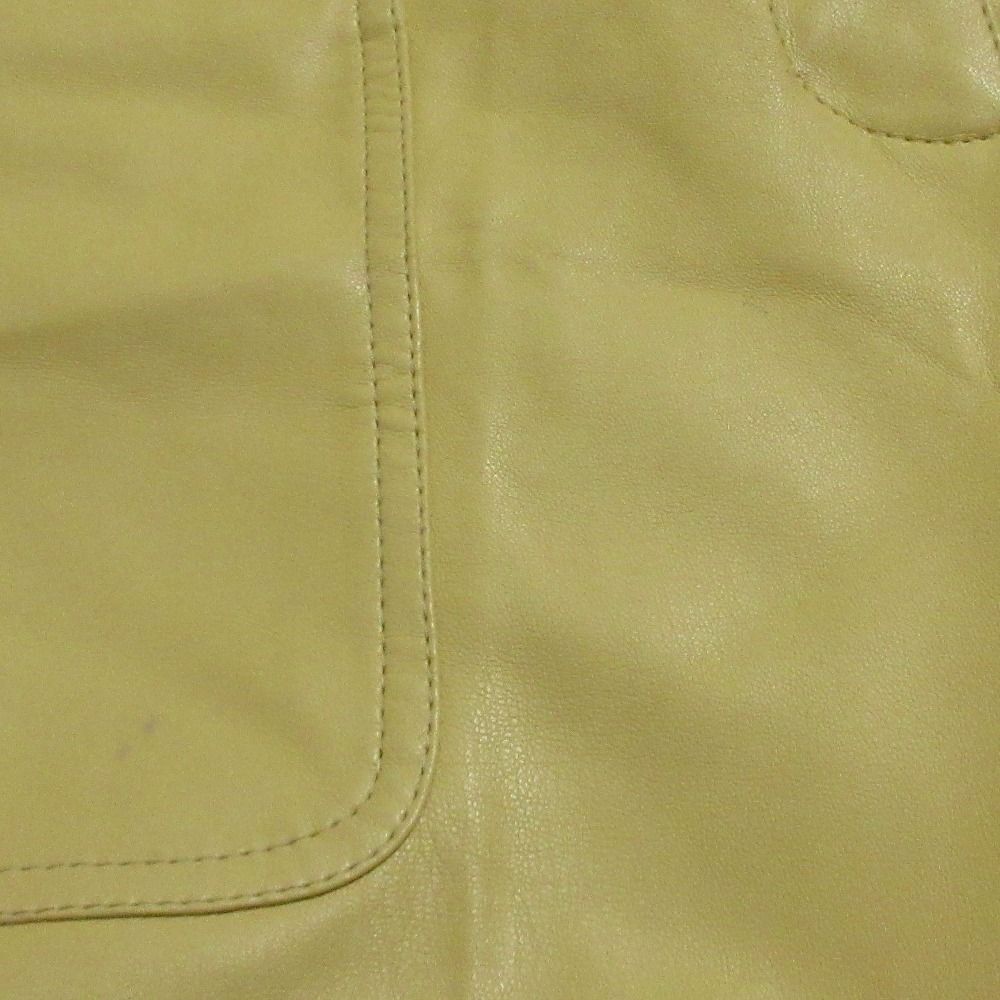 23AW STELLA McCARTNEY ステラマッカートニー エコレザー ワイドパンツ サイズ38 クリーム レディース 古着 GINKGOPHARMACY_COM