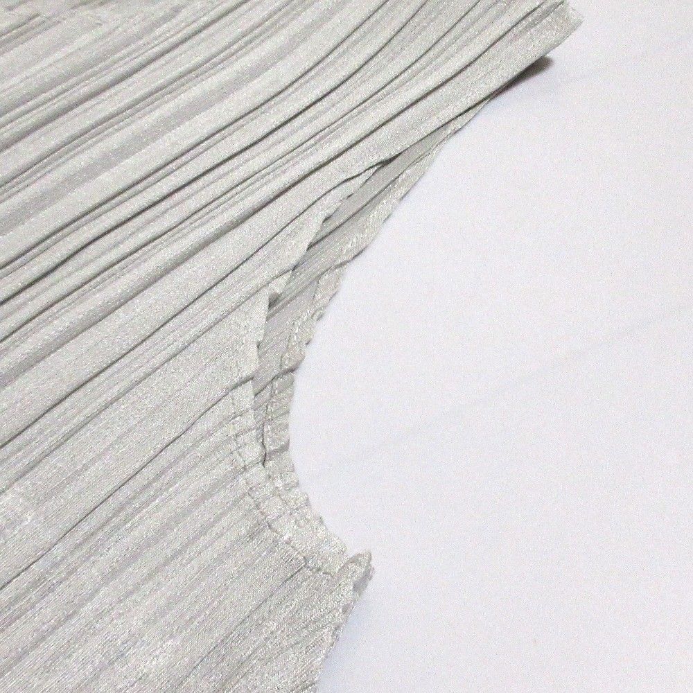  PLEATS PLEASE プリーツプリーズ イッセイミヤケ ノースリーブ ロングワンピース PP 03-JH 734 サイズ3 ライトグレー レディース 古着 ノースリーブ その他