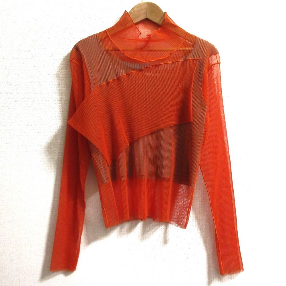 TODO kotohayokozawa トゥードゥー コトハヨコザワ レイヤード シアープリーツ カットソー オレンジ レディース 古着