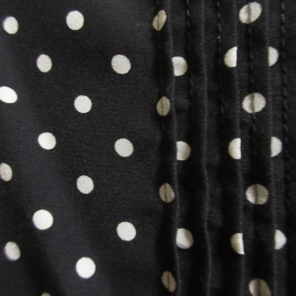 PINK HOUSE ピンクハウス リボン ドット ピコフリル ショートスリーブ ワンピース ブラック レディース 古着