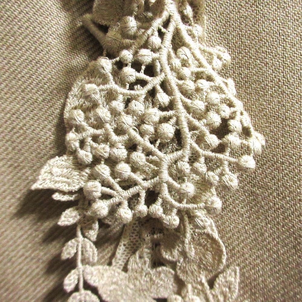 mina perhonen ミナペルホネン forest parade シルクカシミヤブレンド ノースリーブ レースワンピース na 3582 サイズ36 ベージュ レディース 古着