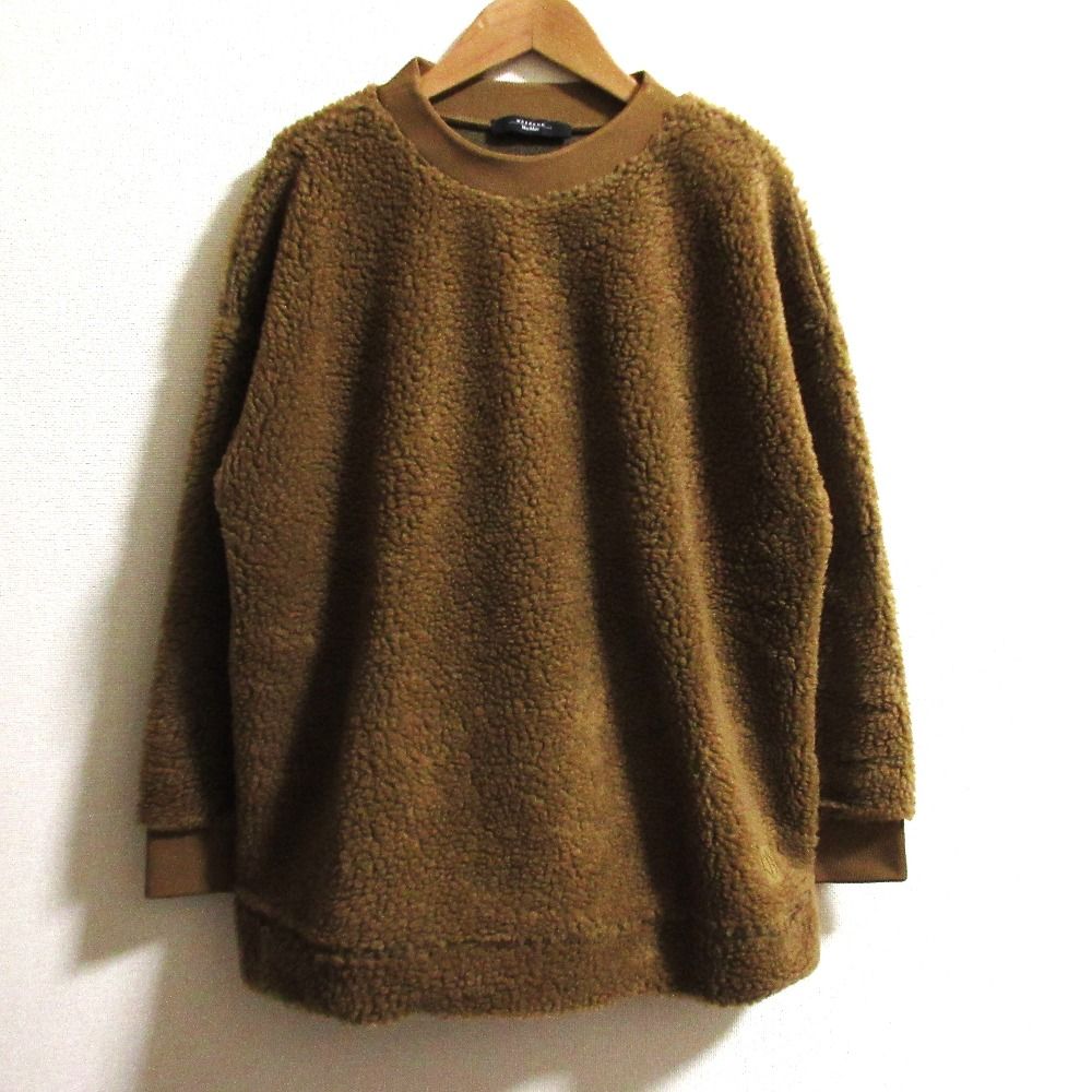 Weekend Max Mara マックスマーラウィークエンド オーバーサイズ ボアフリーススウェット サイズXS キャメル レディース 古着