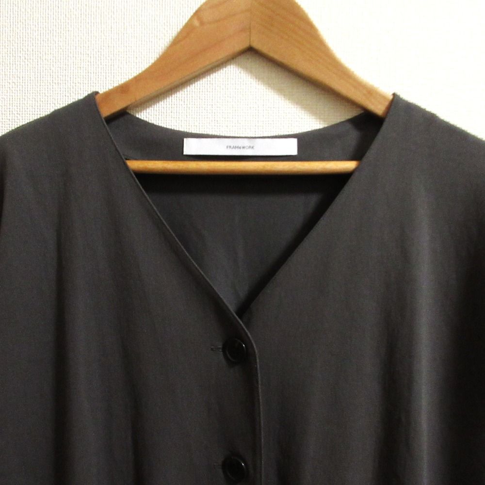 美品 25SS FRAMeWORK フレームワーク トリコットオールインワン サイズ  