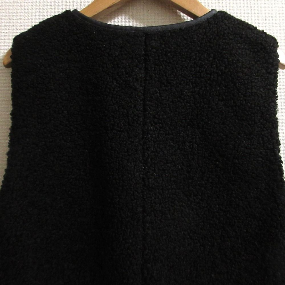  25 AW FRAMeWORK フレームワーク ボアベスト サイズF ブラック レディース 古着 ベスト ジレ ベスト ジレ ビスチェ