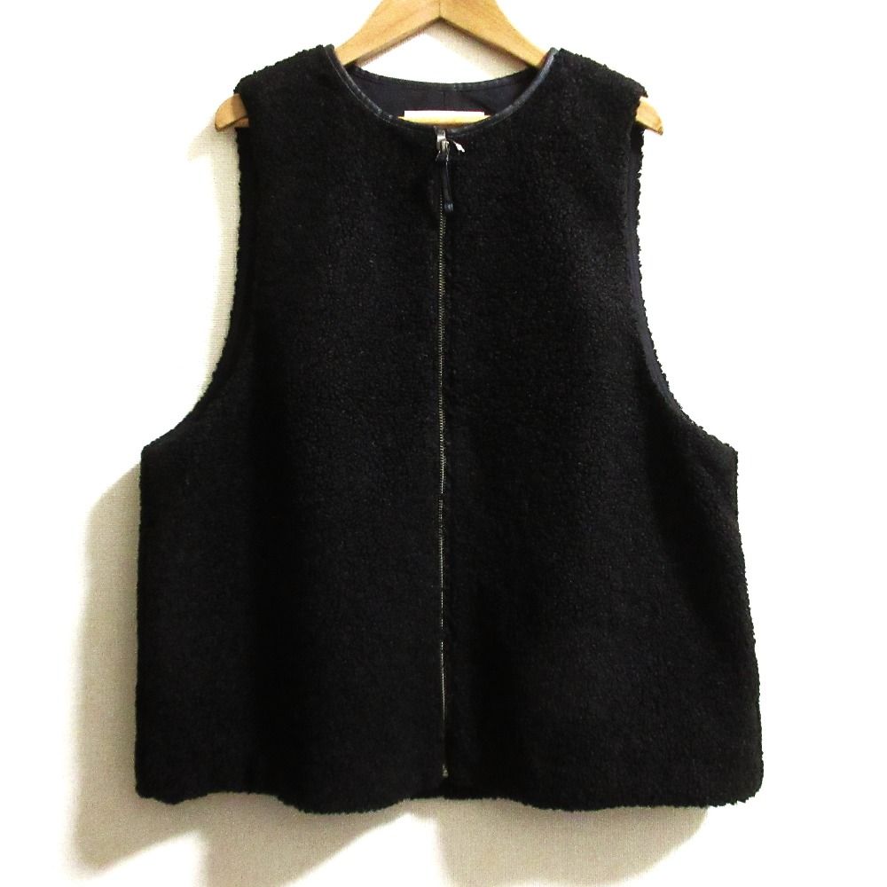 25AW FRAMeWORK フレームワーク ボアベスト サイズF ブラック レディース 古着