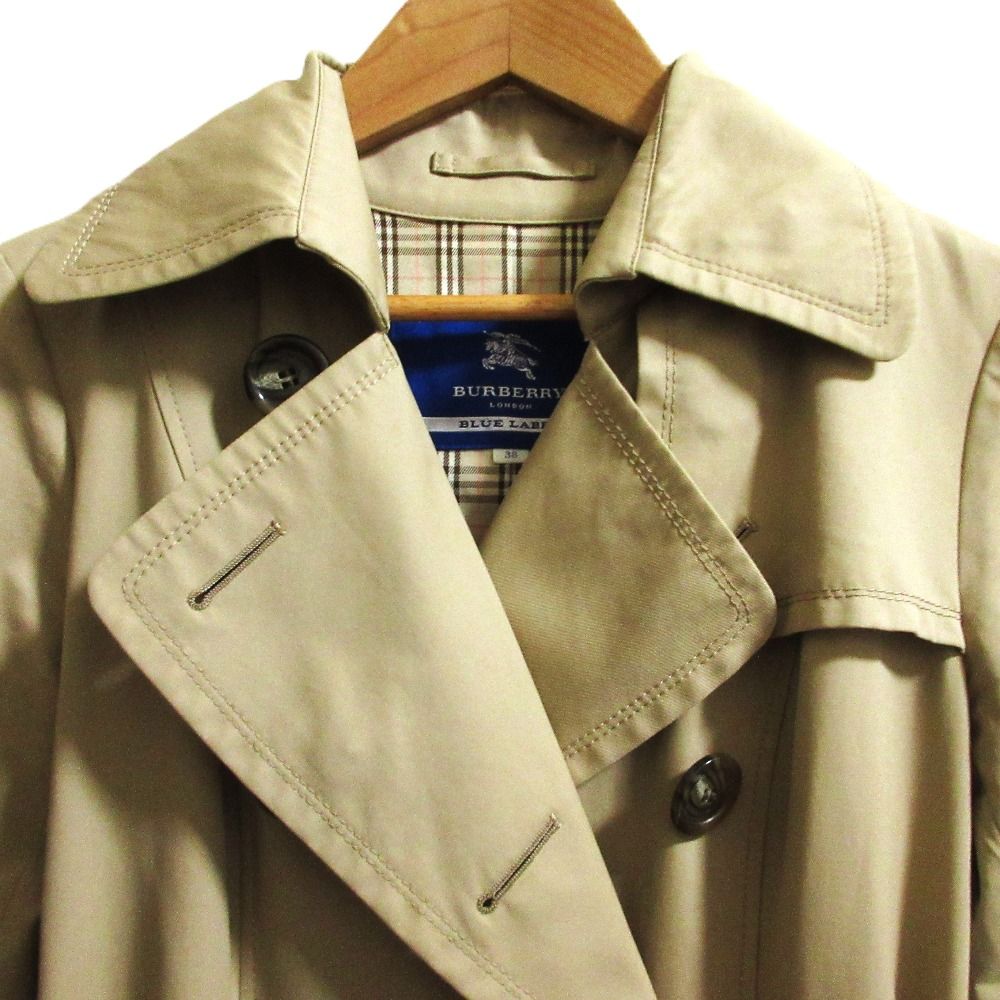 良品 BURBERRY BLUE LABEL バーバリーブルーレーベル ベルト付き  