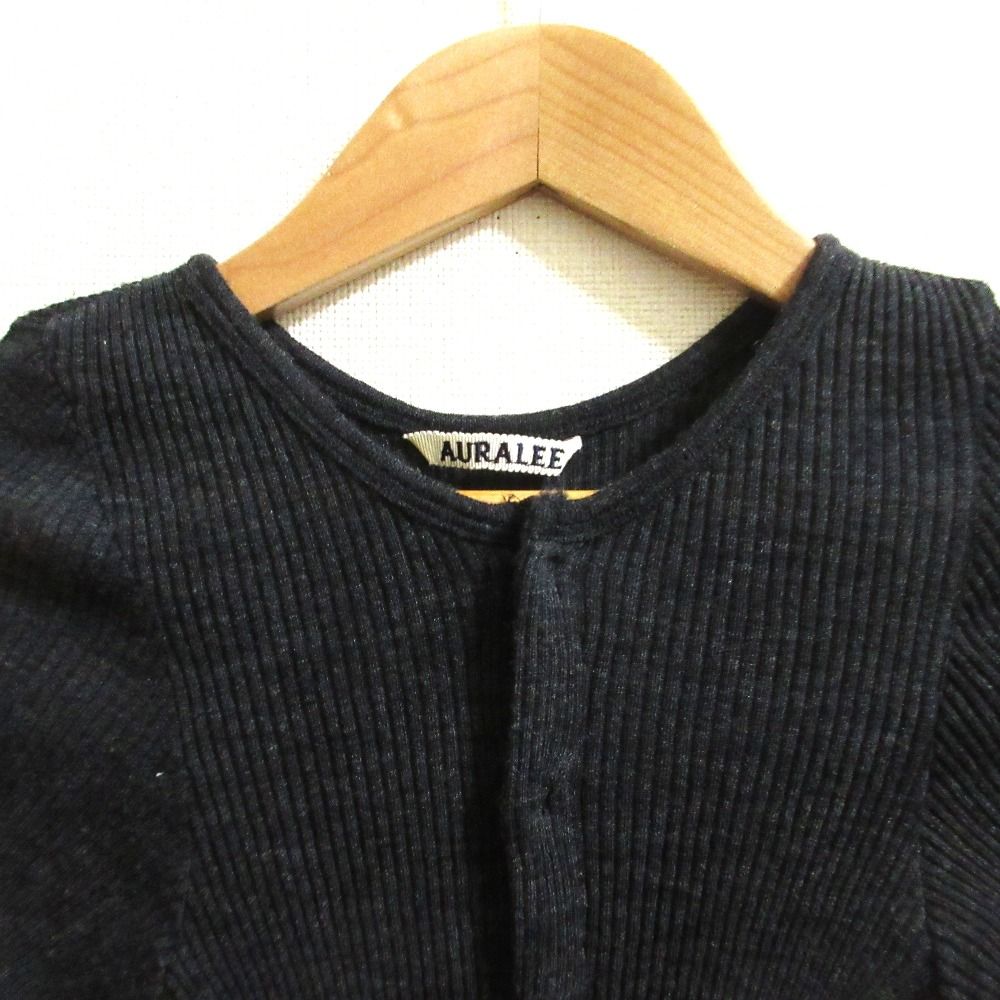 美品 24AW AURALEE オーラリー WOOL SOFT RIB CARDIGAN ウールソフト