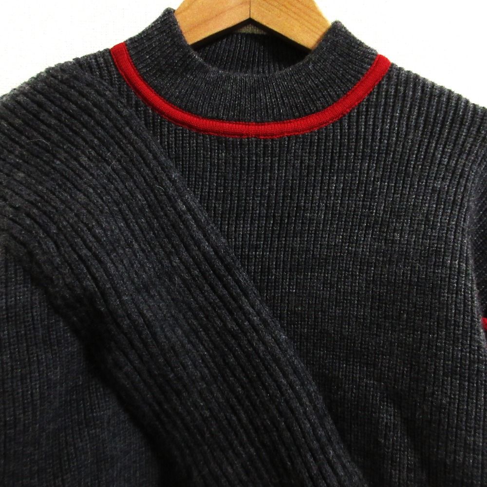 お早めにどうぞ！！ 24AW UN3D. アンスリード ポイントステッチ セーター スカート セットアップ 522462602401 522460802301 サイズ38 グレー レディース 古着