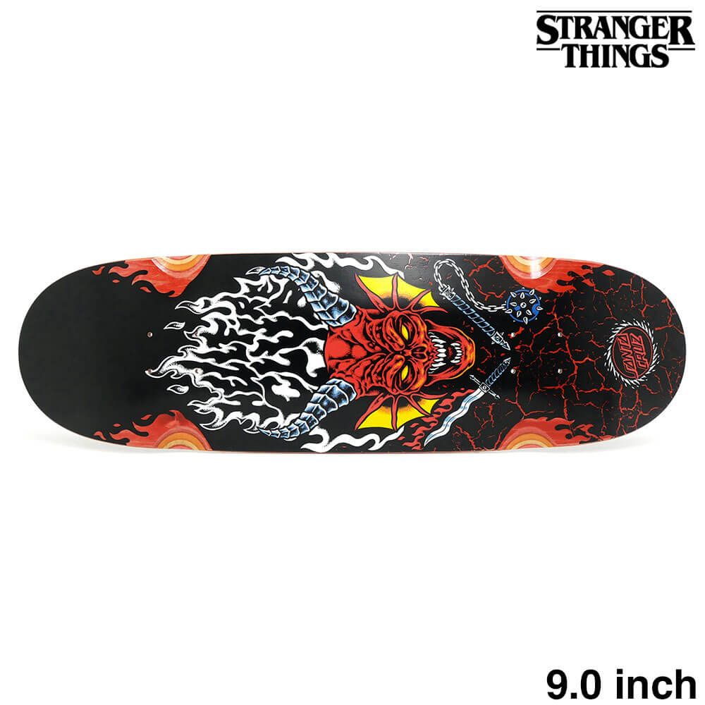 SANTA CRUZ DECK サンタクルーズ デッキ SANTA CRUZ x STRANGER THINGS HELLFIRE CLUB FLAMES 9.0 付属デッキテープ 11inch スケートボード スケボー