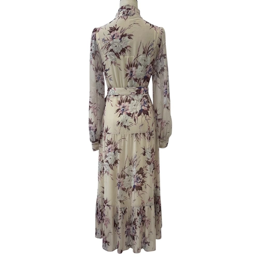  23 AW GRACE グレースコンチネンタル レトロブーケ ワンピース 36 キナリ レディース 古着 長袖 七分袖 その他