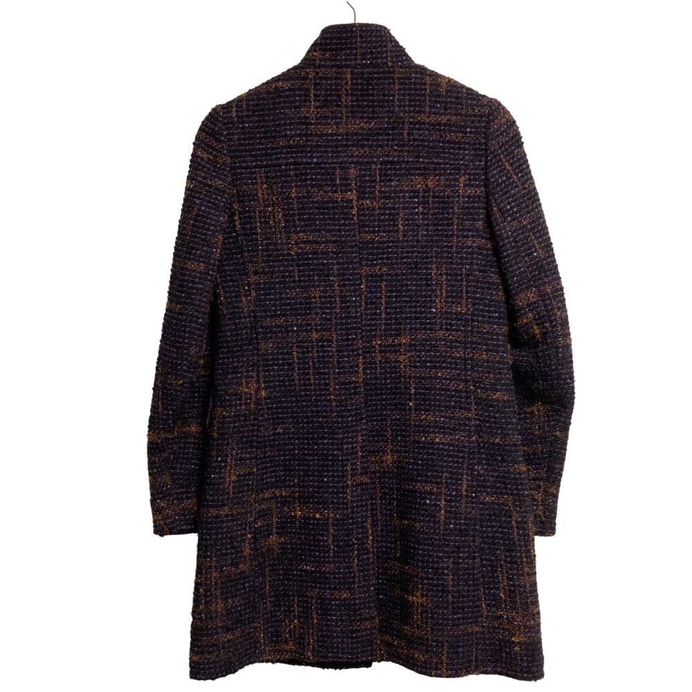 RED レッドヴァレンティノ スタンド ツイードコート サイズ38 パープル系 レディース 古着