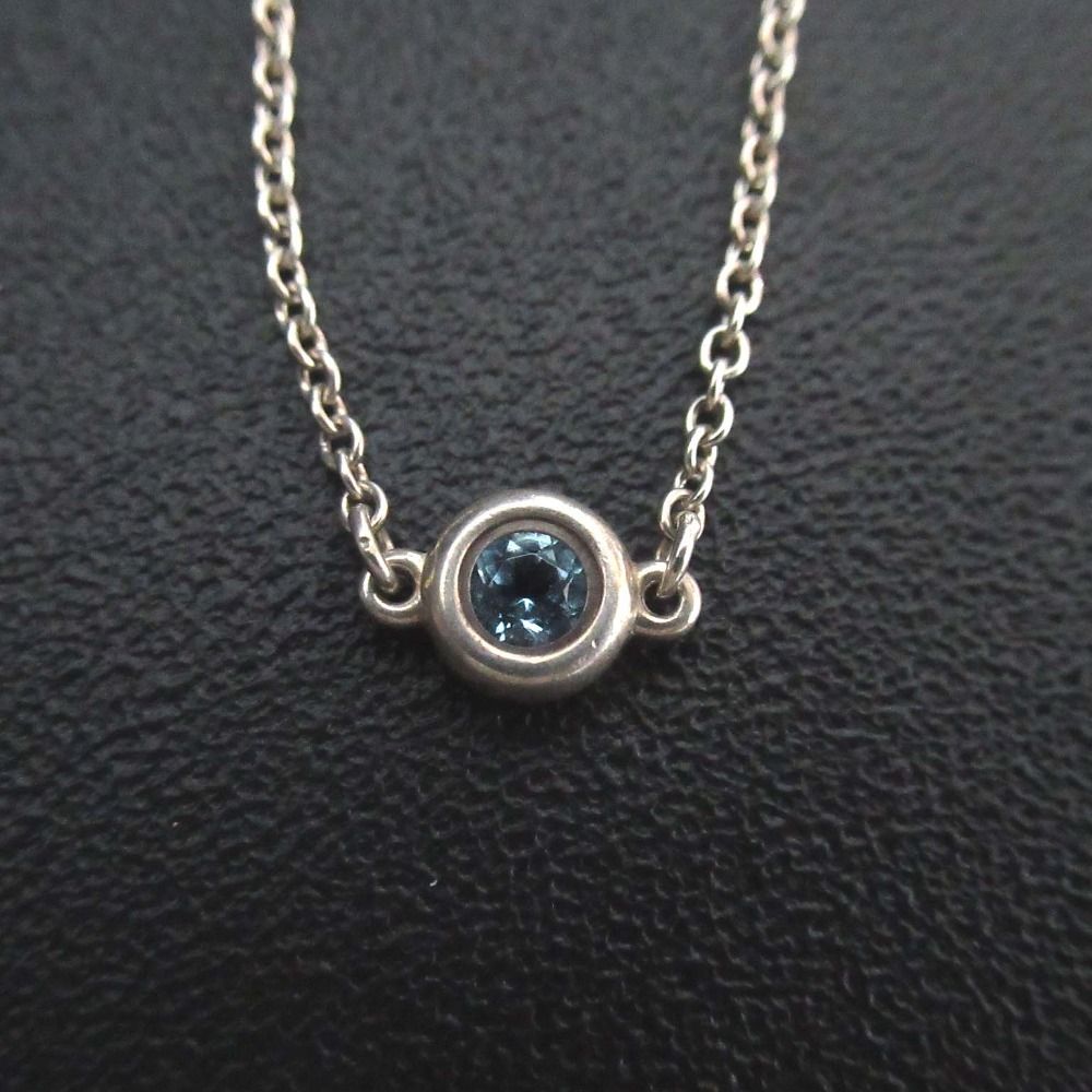 Tiffany-Co ティファニー エルサペレッティ バイザヤード アクアマリン ブレスレット Ag 925 シルバー レディース 古着