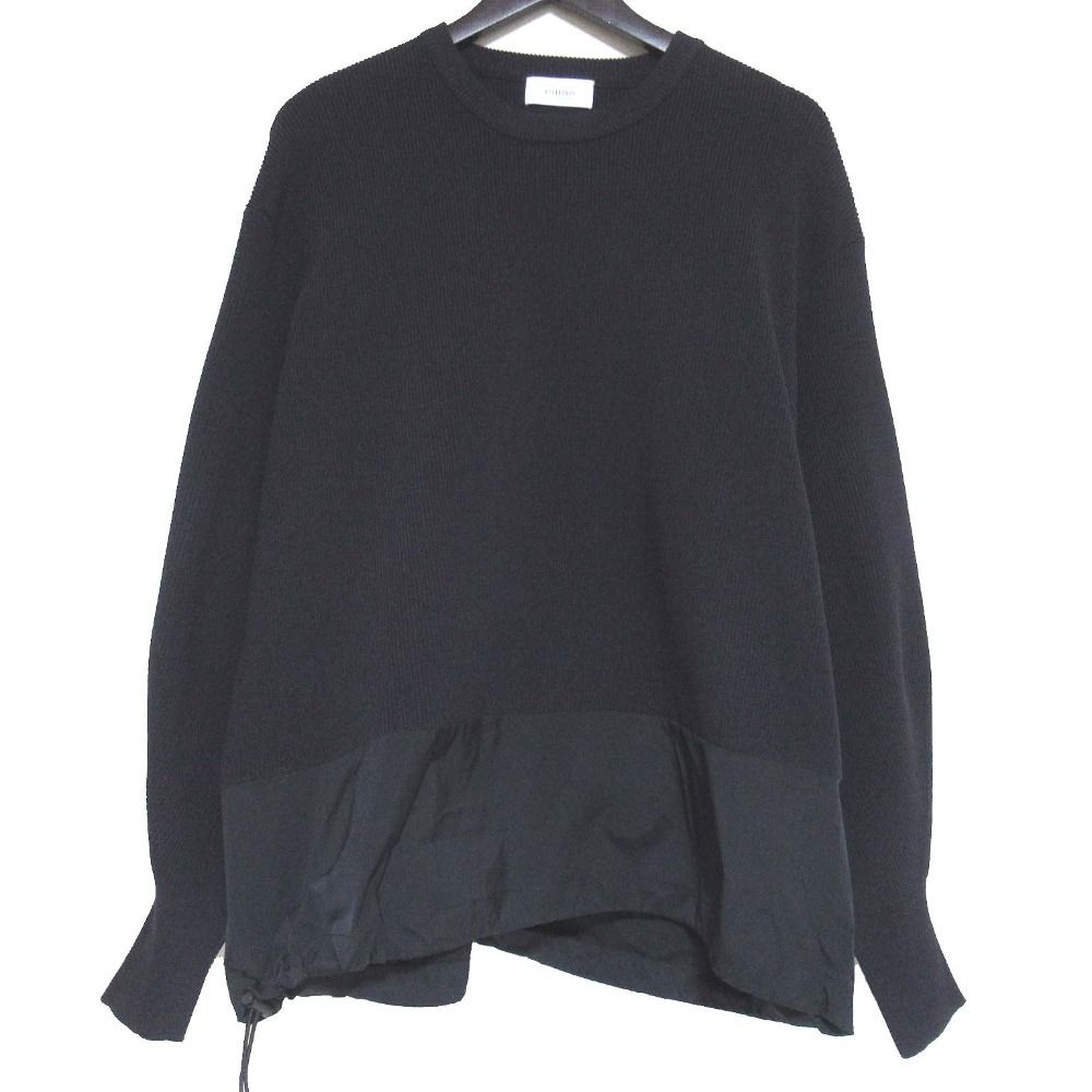 23AW emmi エミ ニット セーター フ ティアードスカート セットアップ 13WF0234069 サイズ0 ネイビー レディース 古着