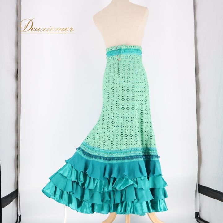 フラメンコ 衣装 ソニアジョーンズ SONIA JOHNES ファルダ スカート 緑