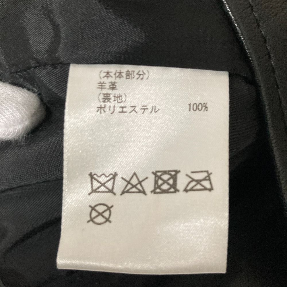 良品 Diagram ダイアグラム ラムレザー ライダースジャケット 36サイズ