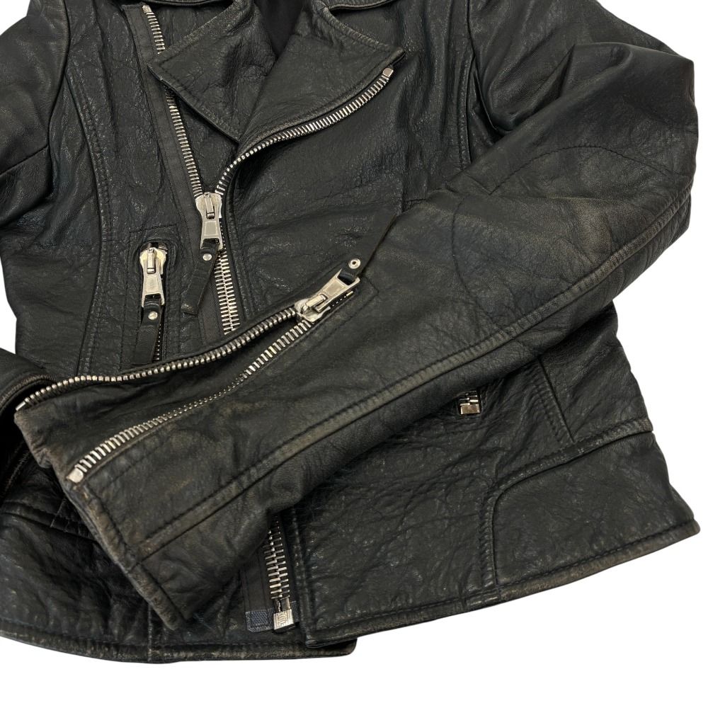 BALENCIAGA バレンシアガ ラムレザー ダブル ライダースジャケット 34