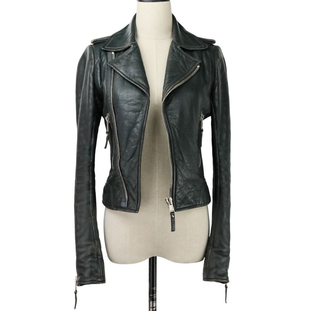 希少 バレンシアガ ラムレザー ダブルライダース ジャケット Sサイズ ブラック BALENCIAGA バレンシアガ ラムレザー ダブル ライダースジャケット 34