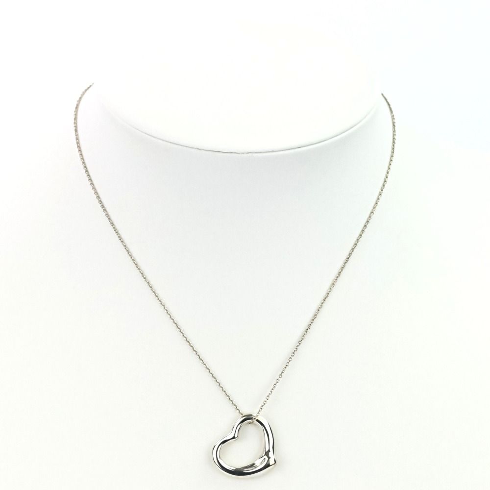 美品 TIFFANY & CO. ティファニー ラージオープンハート ネックレス