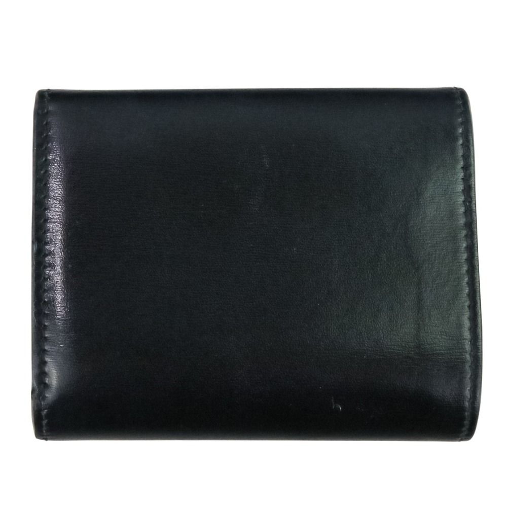 CELINE セリーヌ スモールフラップウォレット トリオンフ 三つ折り財布 ブラック レディース 古着