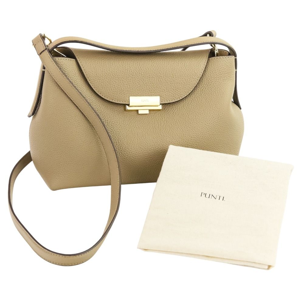 PUNTI. MAGNOLIA ハンドバッグ　HAZEL 新品同様 PUNTI. プンティ MAGNOLIA マグノリア シュリンクレザー 2way