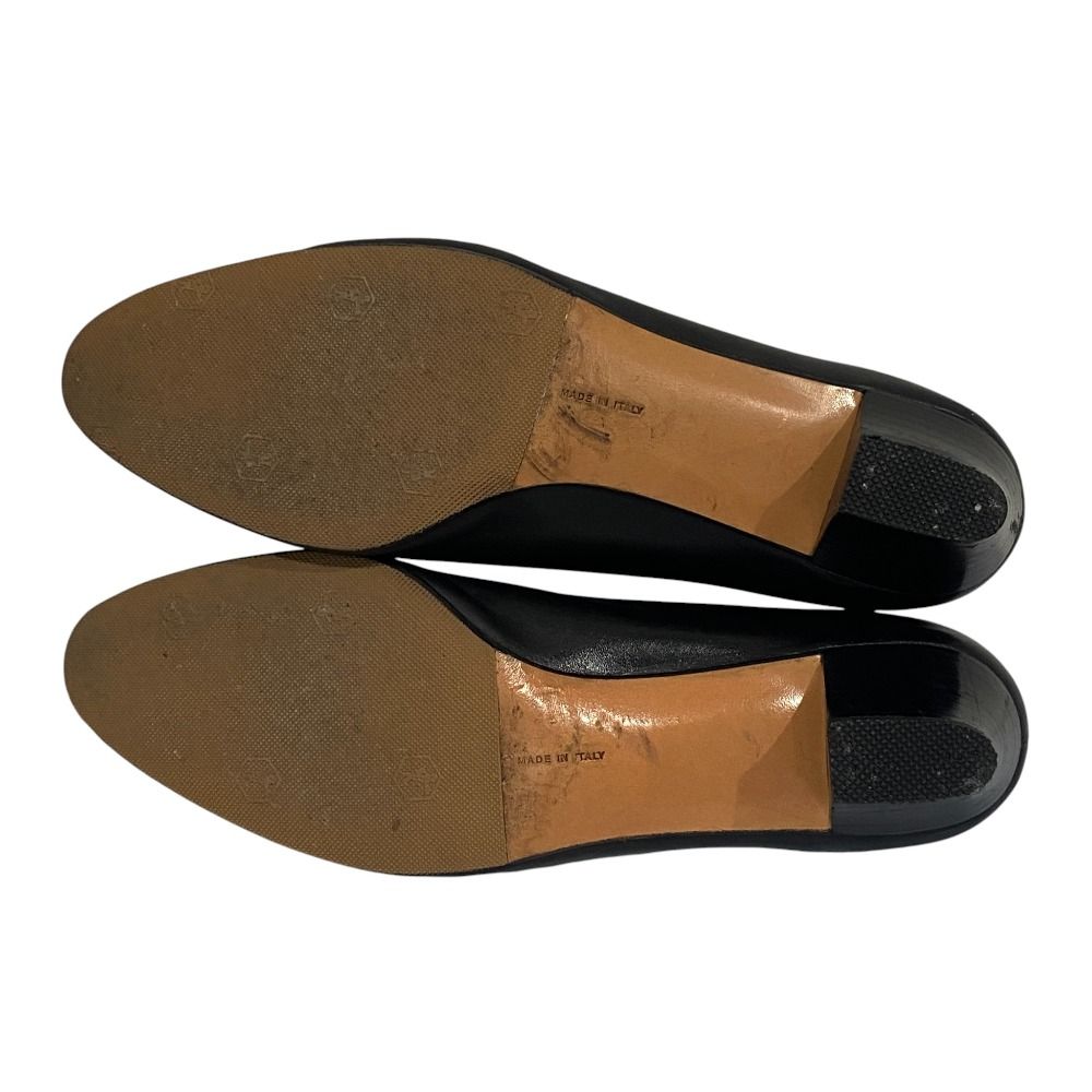  Salvatore Ferragamo サルヴァトーレフェラガモ スクエア金具 パンプス サイズ5 1 2 B 約22.5 cm ブラック レディース 古着 ハイヒール パンプス パンプス