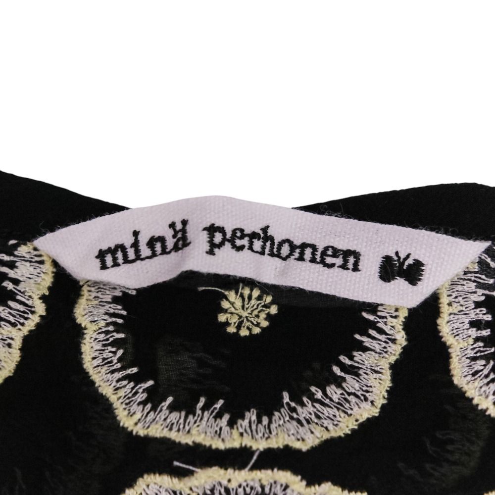 【未使用】ミナペルホネン ワンピース ドレス jelly flower 花 刺繍 新品同様 mina perhonen ミナペルホネン jelly flower フラワー刺繍