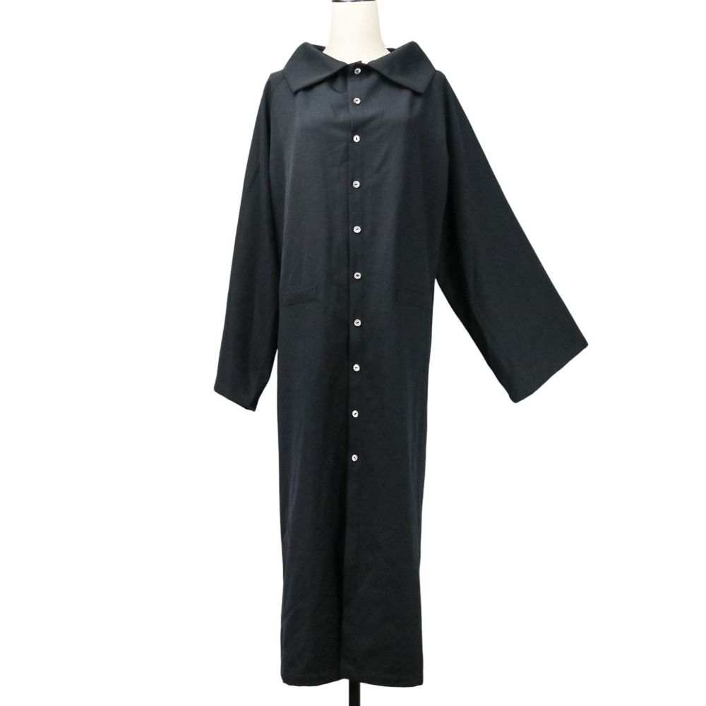 94 AW Yohji Yamamoto ヨウジヤマモト 着物スリーブ ウールワンピース FV-D 19-103 サイズS ブラック レディース 古着