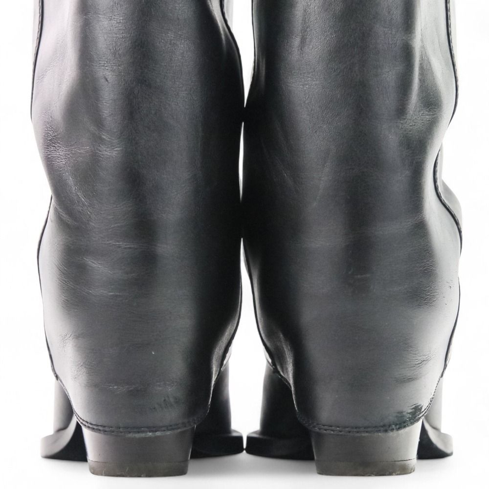 レザーロングブーツ