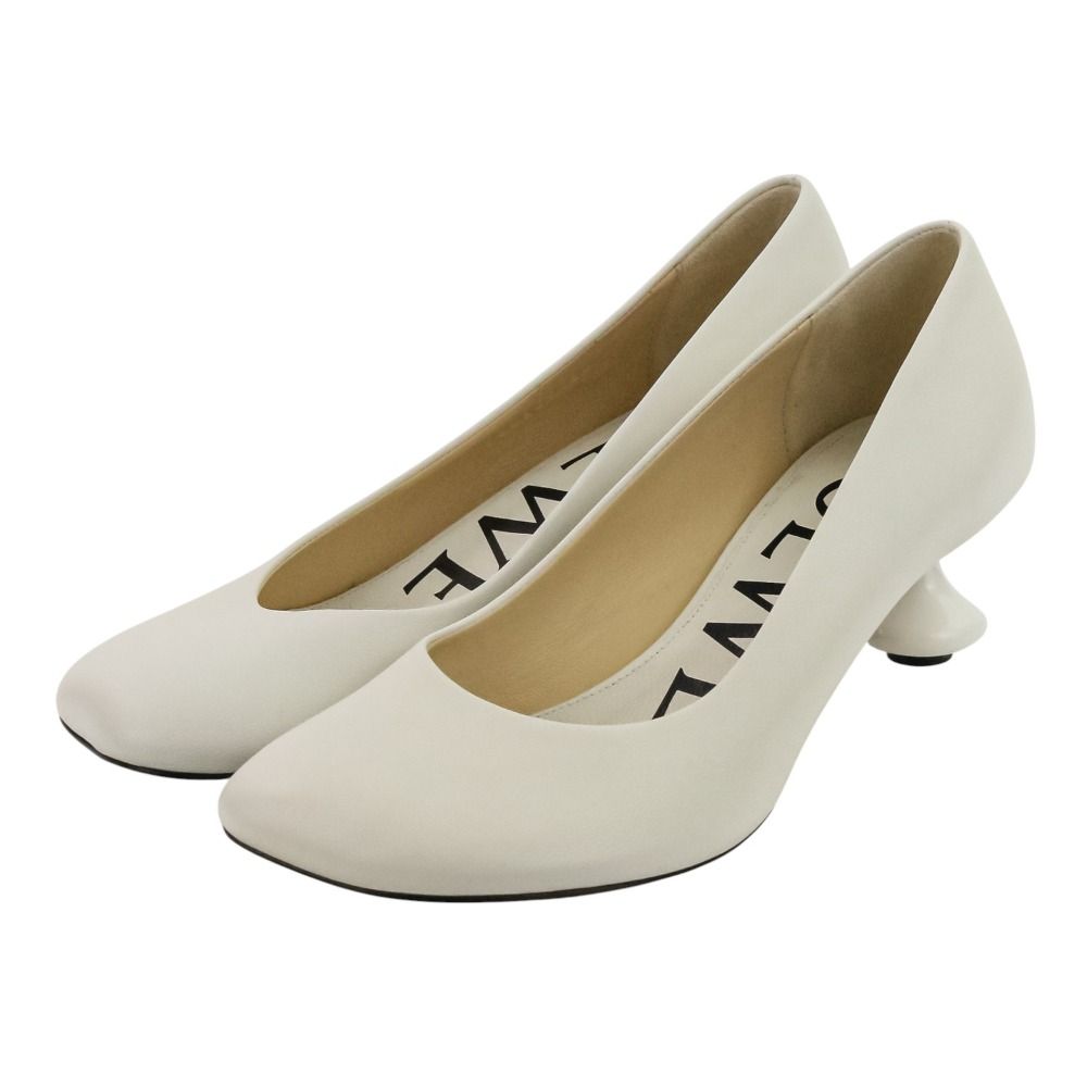 LOEWE ロエベ トイ レザー パンプス サイズ36 23 cm相当 ホワイト レディース 古着