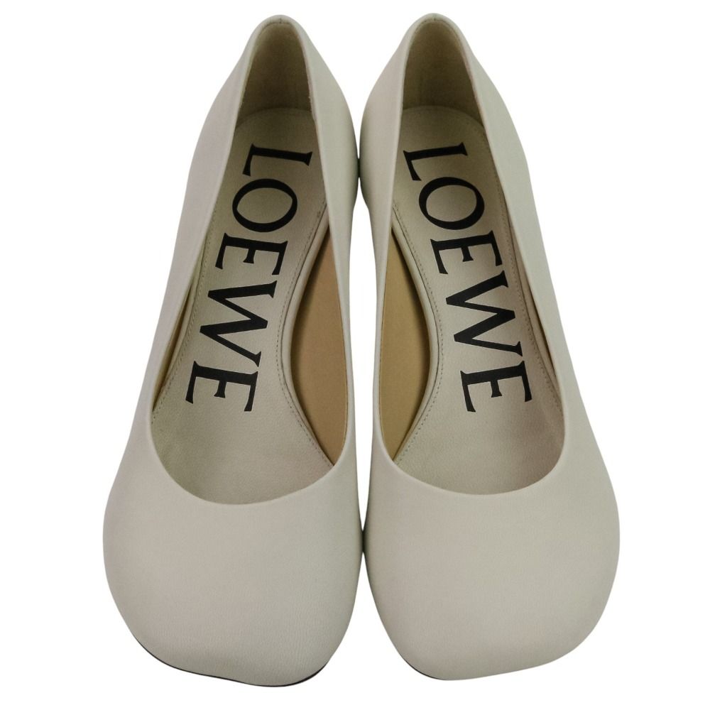 LOEWE ロエベ トイ レザー パンプス サイズ36 23 cm相当 ホワイト レディース 古着