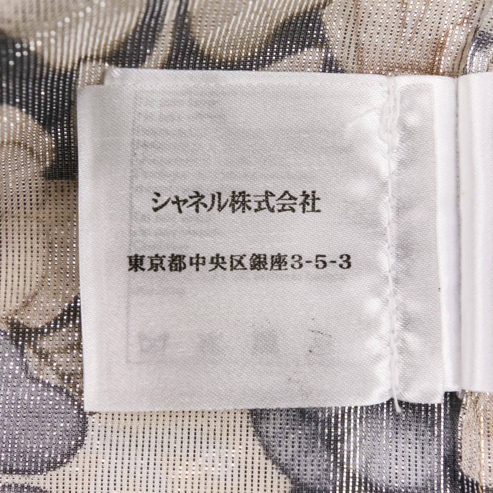 美品 CHANEL シャネル シュペット ココマークプリント リボンタイ付き