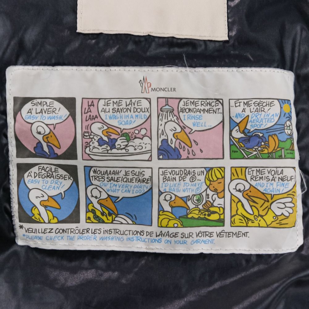  22 AW MONCLER モンクレール ANIS フーディー ダウンコート サイズ12 152 cm ネイビー キッズ 古着 ダウンコート 中綿コート コート