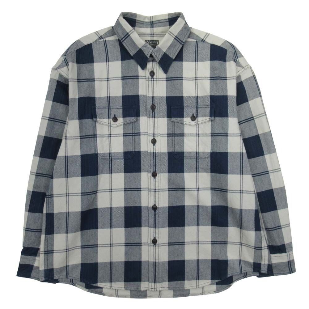 23aw ICT visvim ビズビム LUMBER L S N.D. チェック 長袖 シャツ 藍染 サイズ2 DK.INDIGO 0223905011002 メンズ 古着