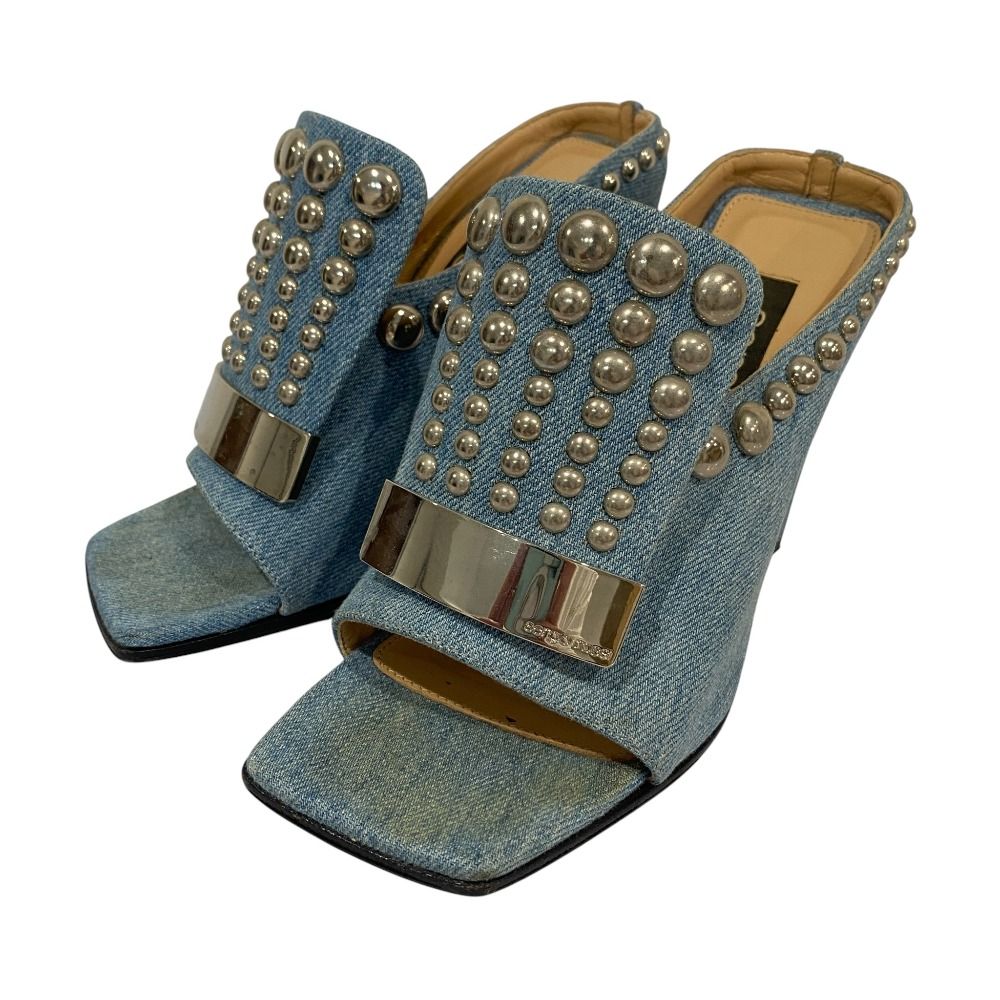 良品 Sergio Rossi セルジオロッシ SR1 スタッズ プレート デニム