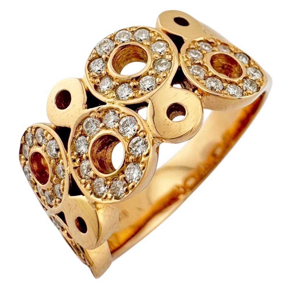 リング 指輪 13.5号 18金 K18ピンクゴールド ダイヤモンド レディース