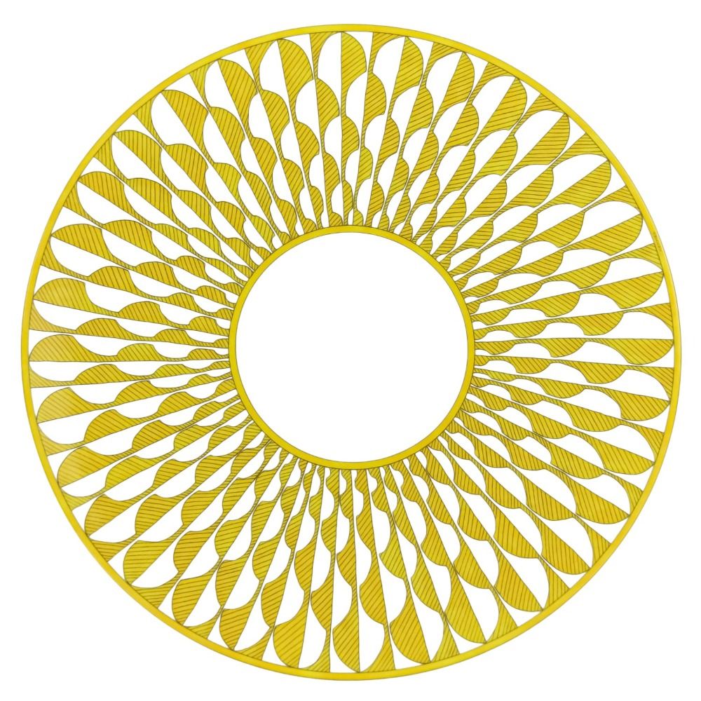 HERMES エルメス ソレイユドゥエルメス ディナープレート 27cm イエロー メンズ レディース 古着