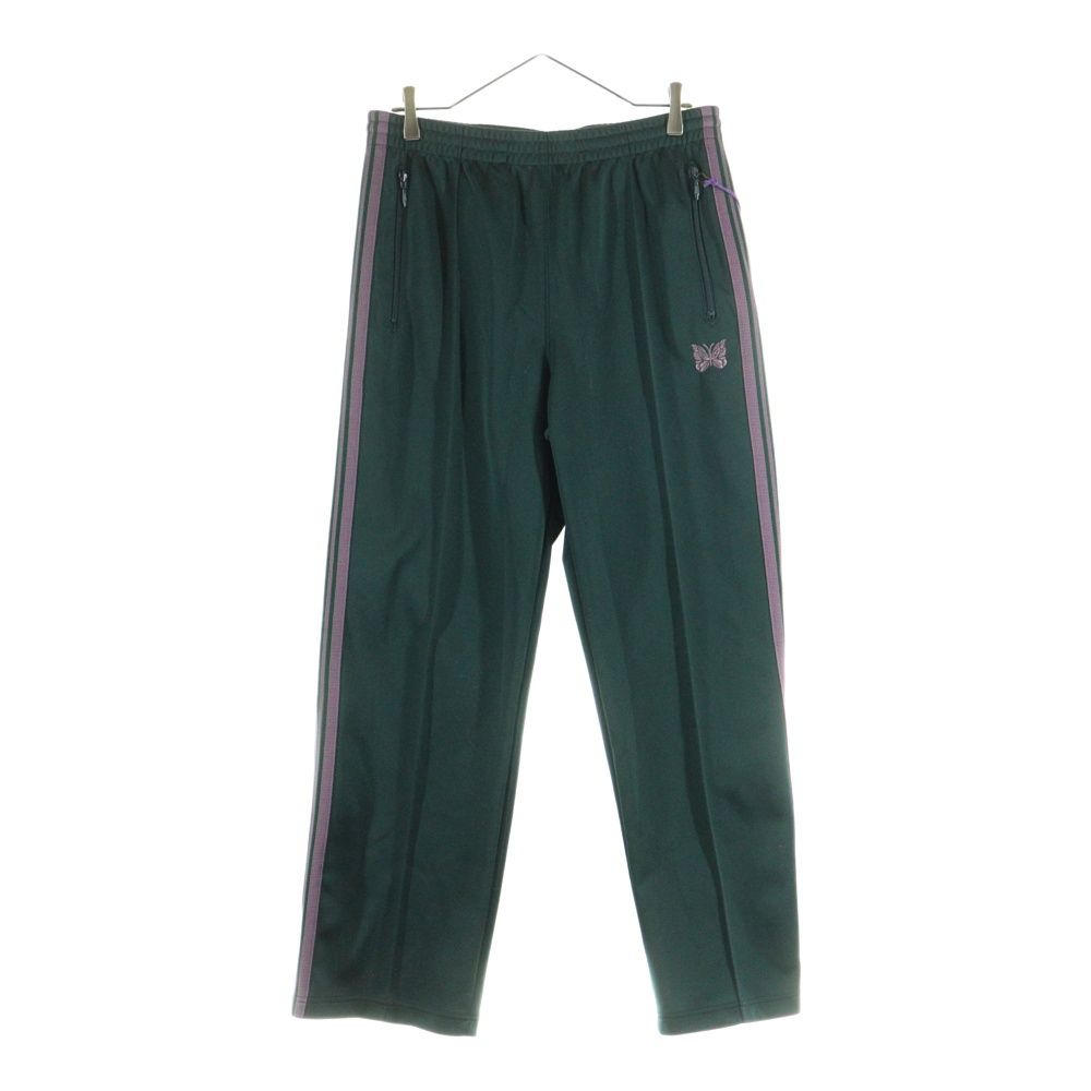 Needles ニードルス 25AW TRACK PANT ワンポイントロゴ刺繍トラックパンツ グリーン RW316