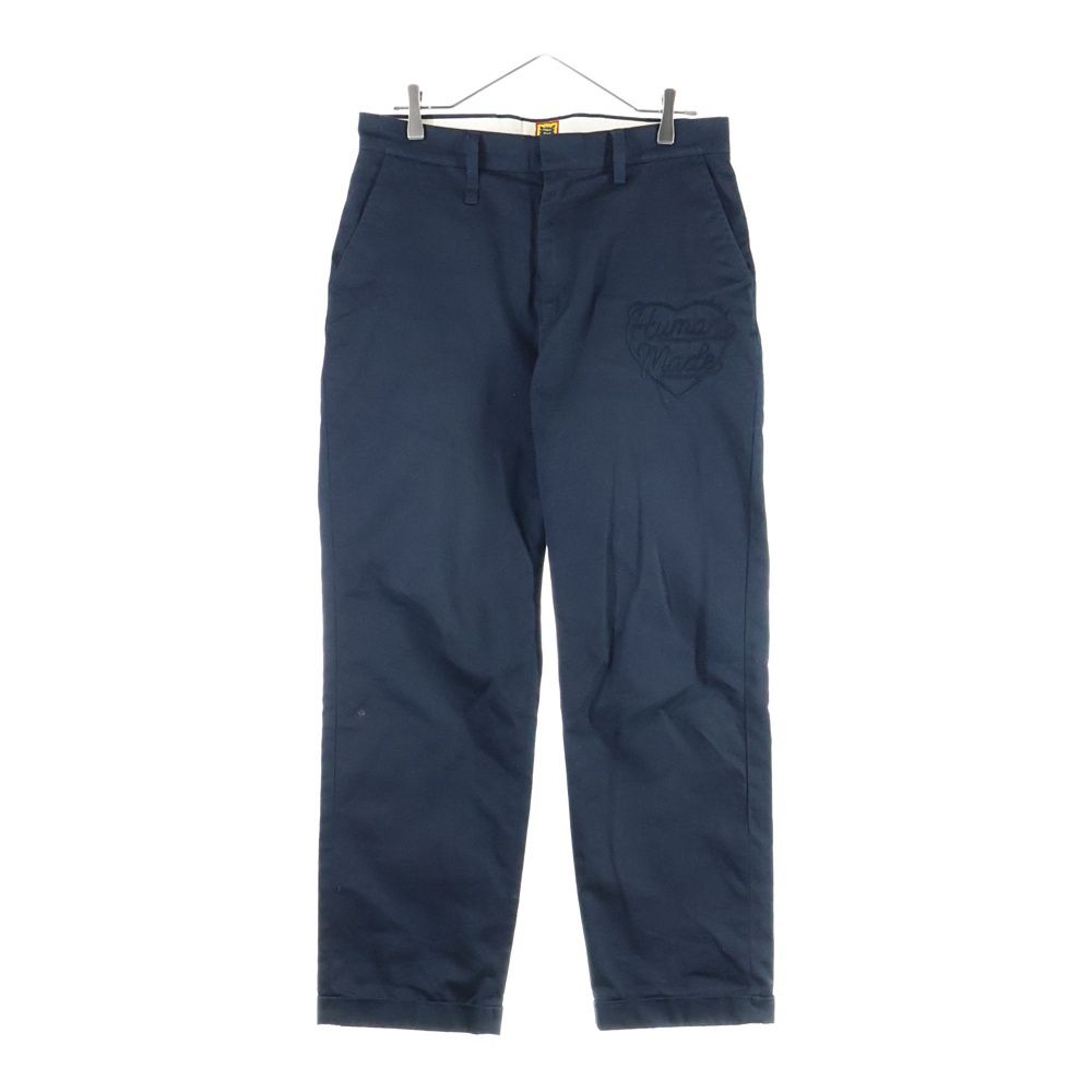 HUMAN MADE ヒューマンメイド CHINO PANTS ハートロゴ刺繍 ワーク チノパンツ ネイビー HM28PT013