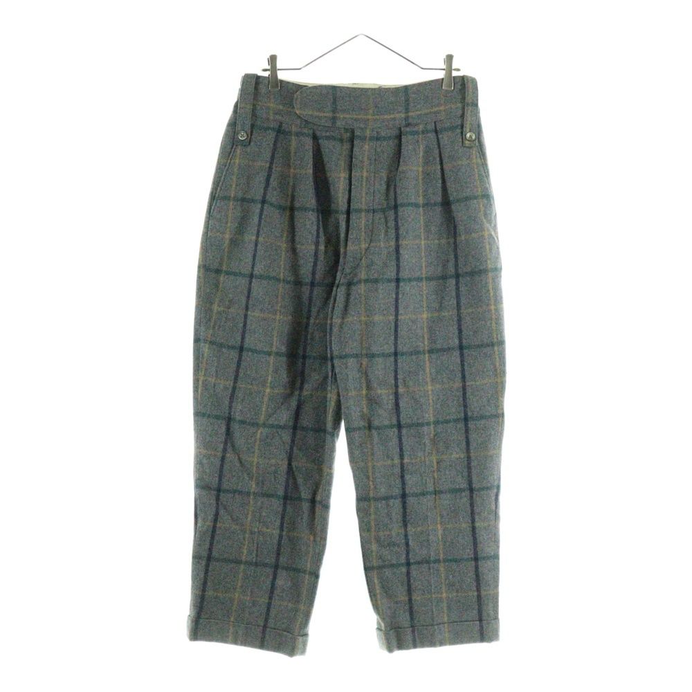 NEAT ニート ウールチェックパンツ グレー