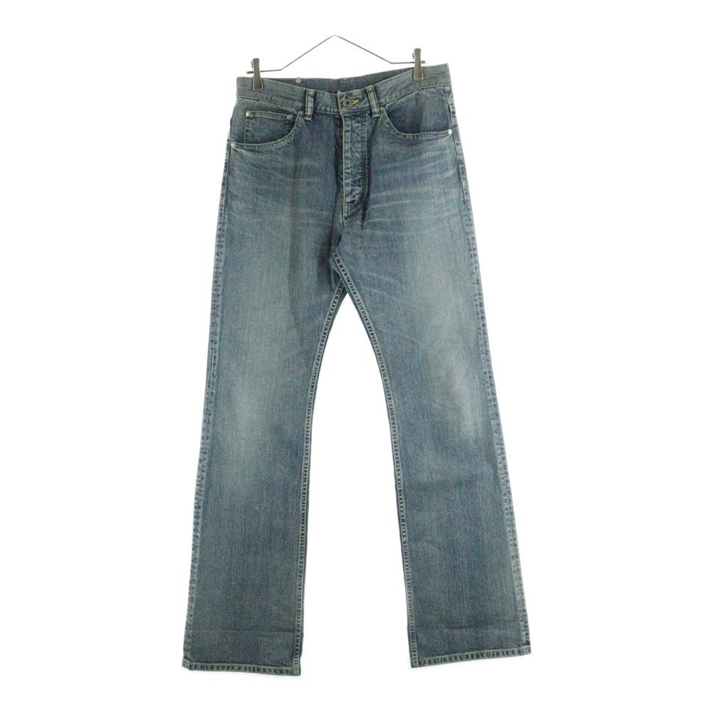 ISAMU KATAYAMA BACKLASH イサムカタヤマバックラッシュ 22AW 13oz STRETCH DENIM WILD BLUE YONDER FLARED レザーパッチ ボタンフライ フ デニムパンツ インディゴ 2029-03