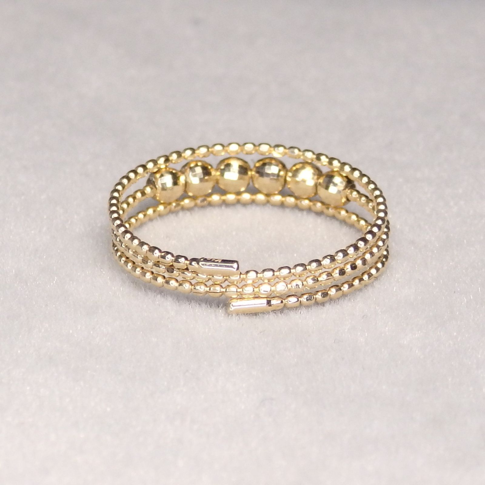 形状記憶リング 3連 Z5958 ゴールドK18 地金 指輪 フリーサイズ - メルカリ