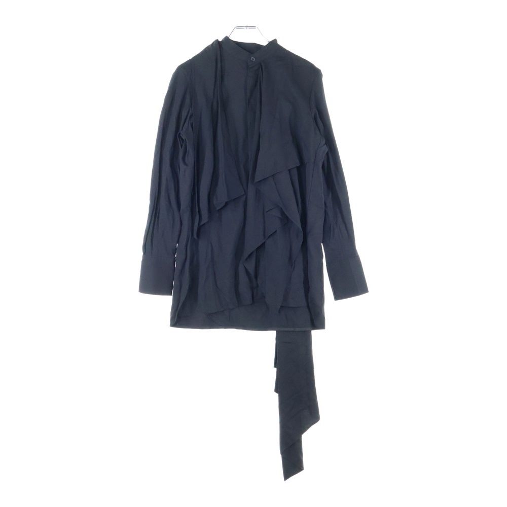 Y s ワイズ 05SS リボンタイ 長袖 ブラウス シャツ ブラック YY-B46-230