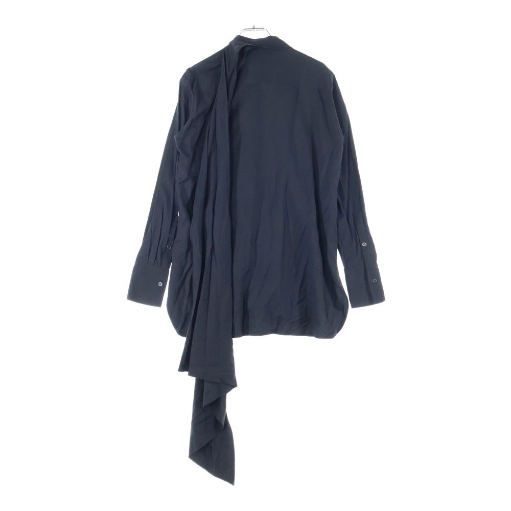 Y s ワイズ 05SS リボンタイ 長袖 ブラウス シャツ ブラック YY-B46-230