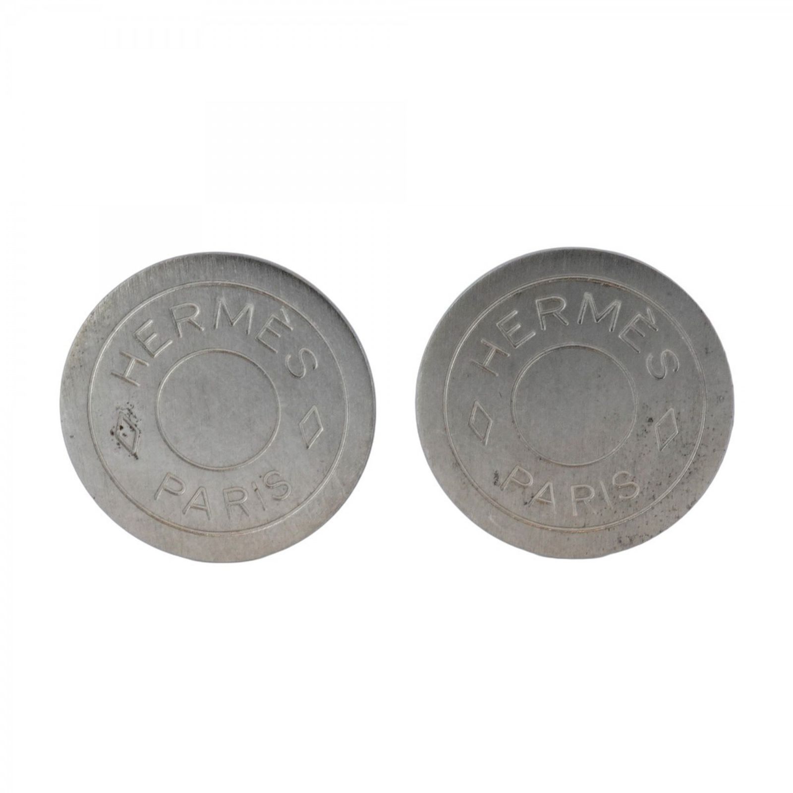 エルメス Hermes エルメス イヤリング セリエ サークル メタル シルバーレディース