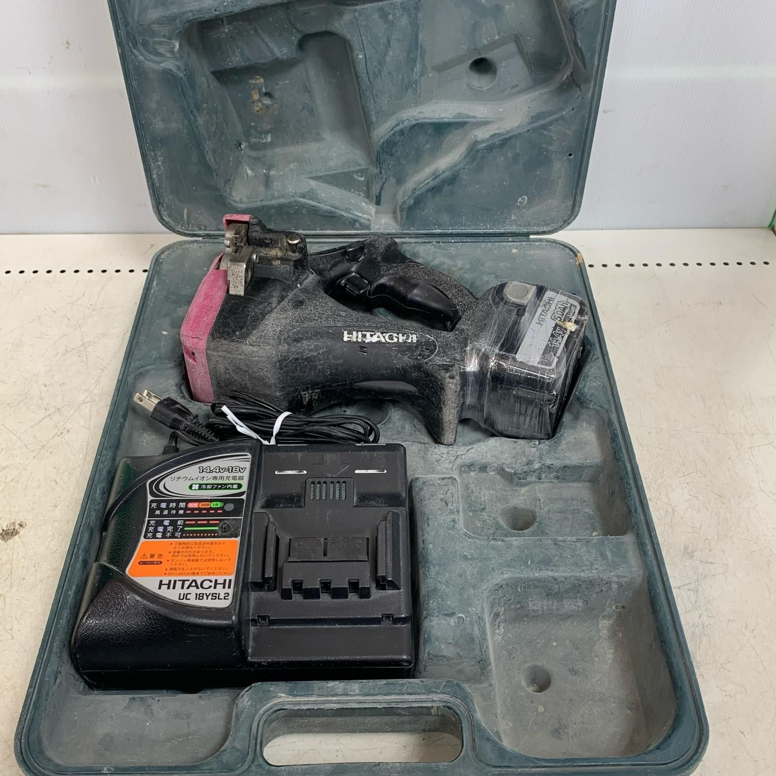 ♭♭HITACHI 日立 全ネジカッタ 充電器 充電池1個 ケース付 CL14DSL